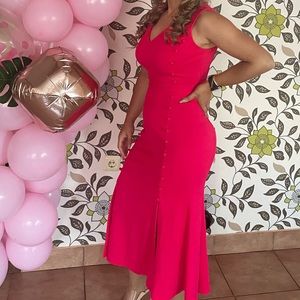 Calvin Klein very vibrant color dress for any occasion.